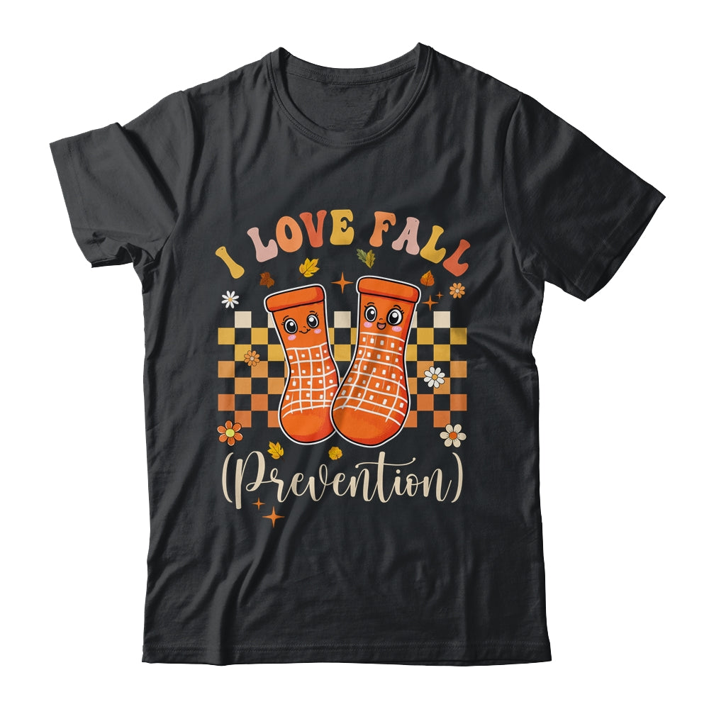 Groovy Retro I Love Fall Prevention Fall Physical Therapy Shirt & Hoodie | teecentury