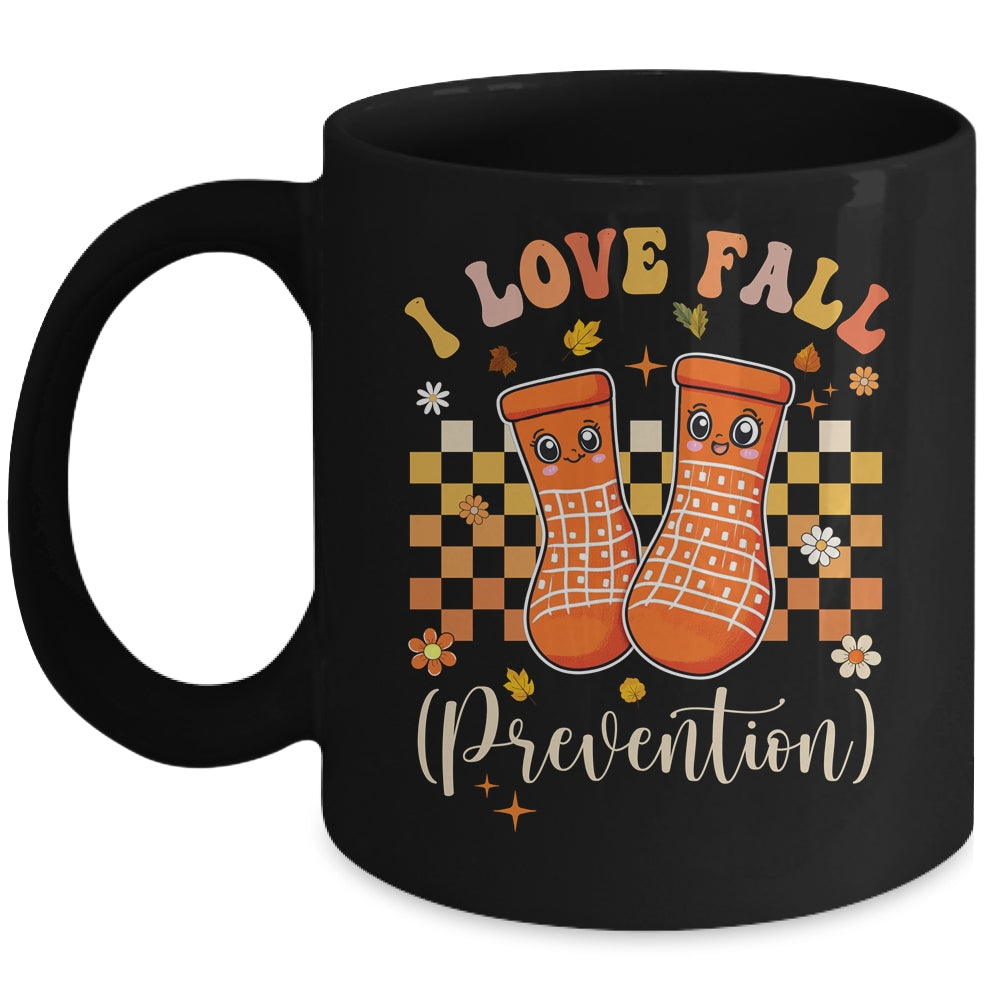 Groovy Retro I Love Fall Prevention Fall Physical Therapy Mug | teecentury