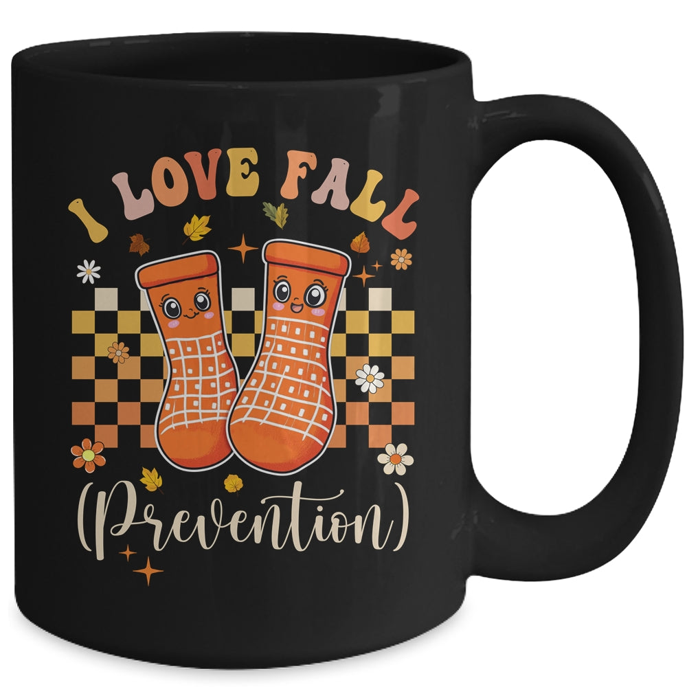 Groovy Retro I Love Fall Prevention Fall Physical Therapy Mug | teecentury