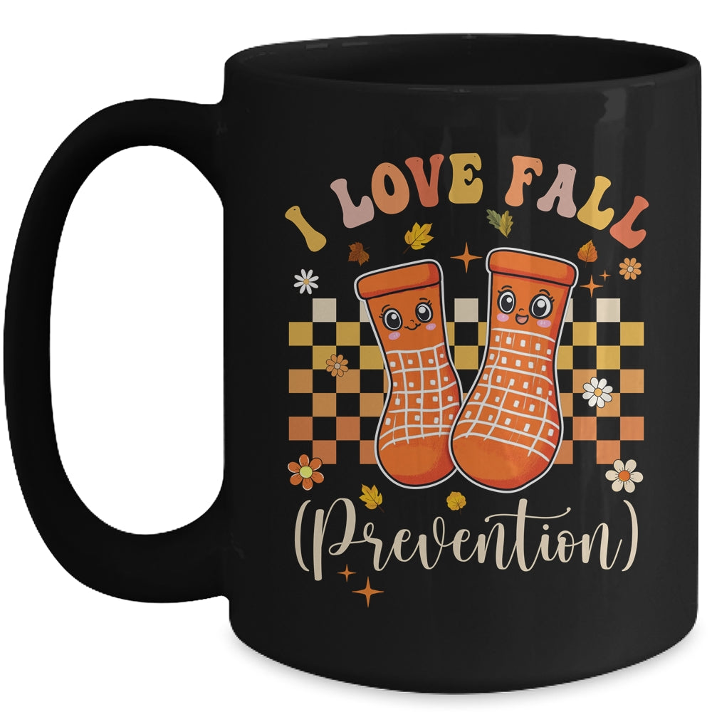 Groovy Retro I Love Fall Prevention Fall Physical Therapy Mug | teecentury