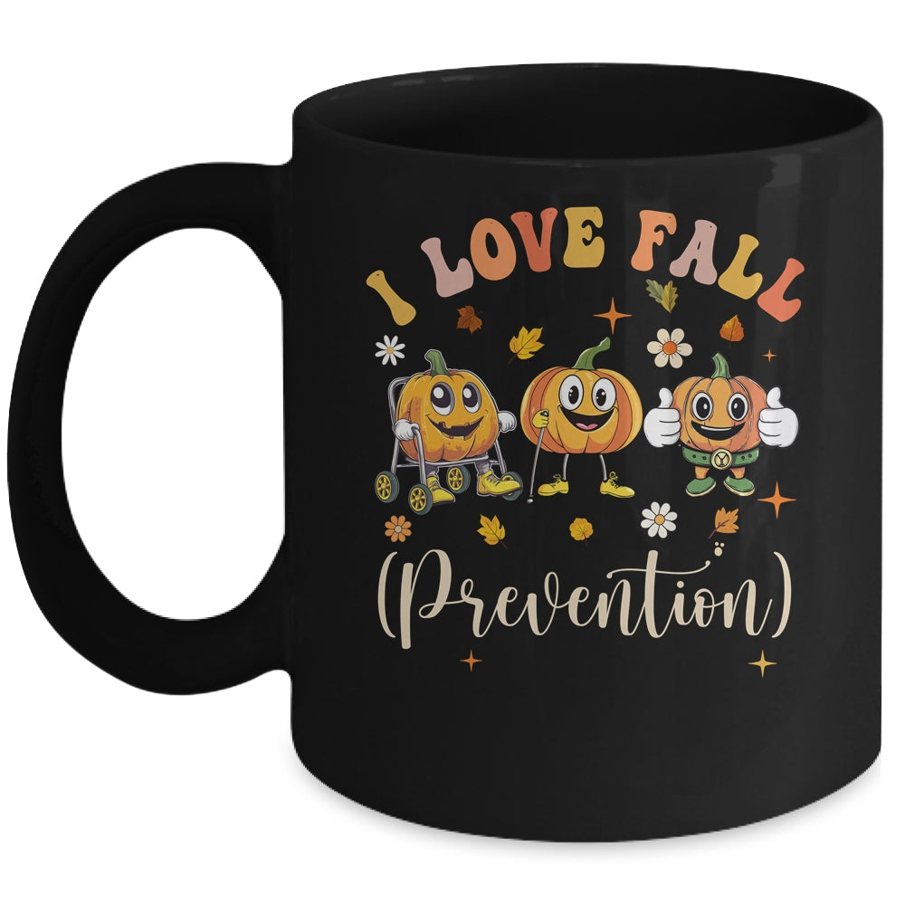 Groovy Retro I Love Fall Prevention Funny Physical Therapy Mug | teecentury