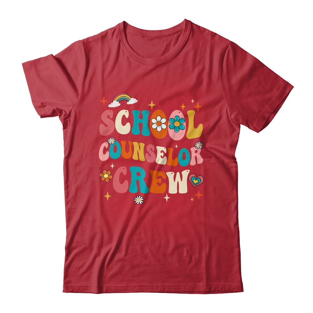 Groovy Retro School Counselor Crew Teacher Back To School Shirt & Hoodie | teecentury