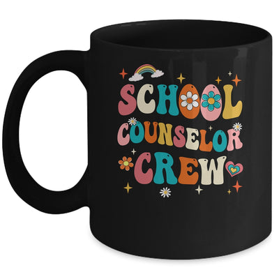 Groovy Retro School Counselor Crew Teacher Back To School Mug | teecentury
