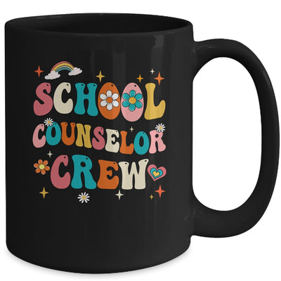 Groovy Retro School Counselor Crew Teacher Back To School Mug | teecentury