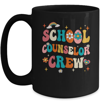 Groovy Retro School Counselor Crew Teacher Back To School Mug | teecentury