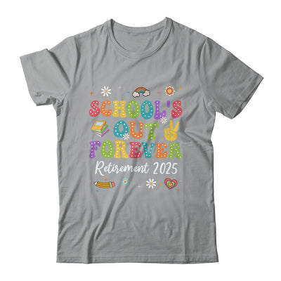 Groovy School's Out Forever Retirement 2025 Retired Teacher Shirt & Tank Top | teecentury