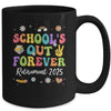 Groovy School's Out Forever Retirement 2025 Retired Teacher Mug | teecentury
