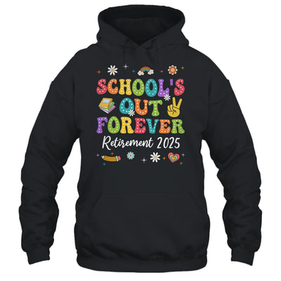 Groovy School's Out Forever Retirement 2025 Retired Teacher Shirt & Tank Top | teecentury