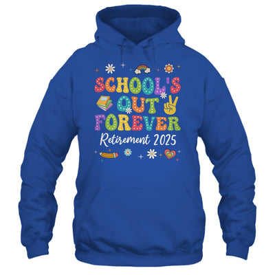 Groovy School's Out Forever Retirement 2025 Retired Teacher Shirt & Tank Top | teecentury