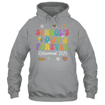Groovy School's Out Forever Retirement 2025 Retired Teacher Shirt & Tank Top | teecentury