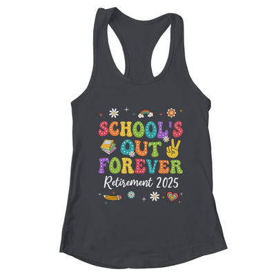 Groovy School's Out Forever Retirement 2025 Retired Teacher Shirt & Tank Top | teecentury
