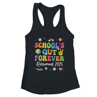 Groovy School's Out Forever Retirement 2025 Retired Teacher Shirt & Tank Top | teecentury