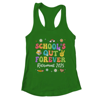Groovy School's Out Forever Retirement 2025 Retired Teacher Shirt & Tank Top | teecentury