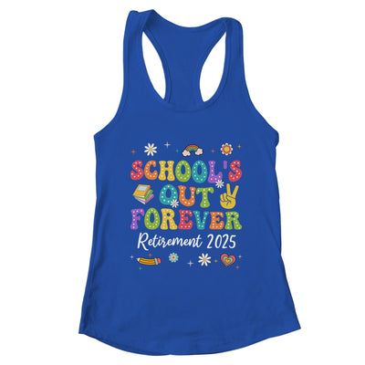 Groovy School's Out Forever Retirement 2025 Retired Teacher Shirt & Tank Top | teecentury