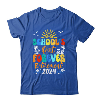 Groovy School's Out Forever Retirement Teacher Retired 2024 Shirt & Tank Top | teecentury