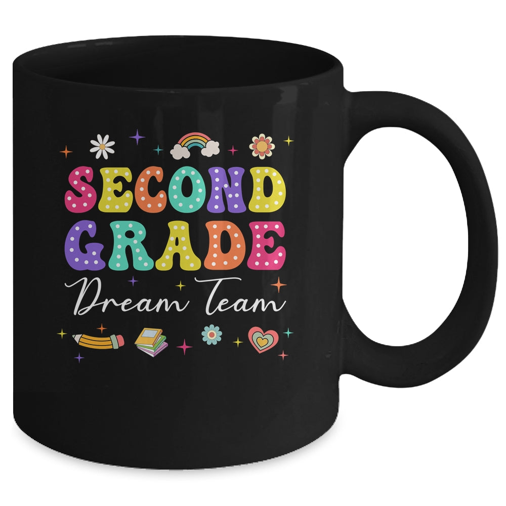 Groovy Second Grade Dream Team Back To School Teacher Mug | teecentury