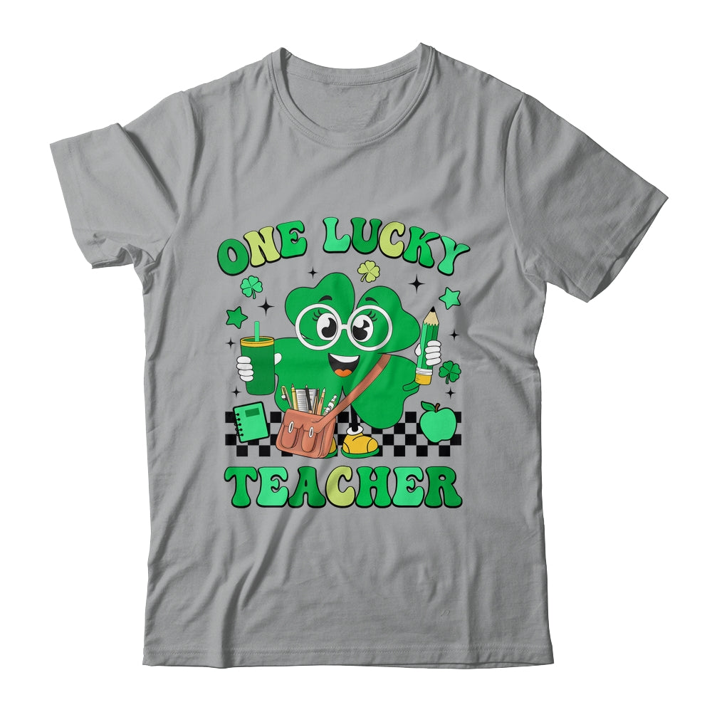 Groovy Shamrock One Lucky Teacher St Patricks Day Men Women Shirt & Hoodie | teecentury