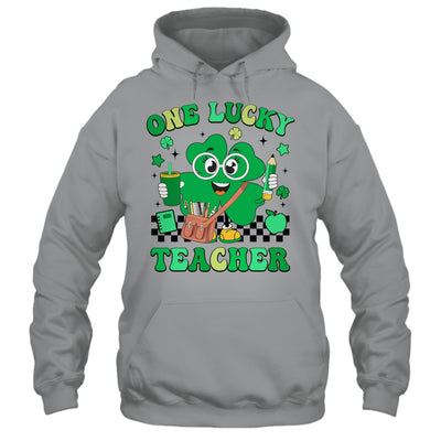 Groovy Shamrock One Lucky Teacher St Patricks Day Men Women Shirt & Hoodie | teecentury
