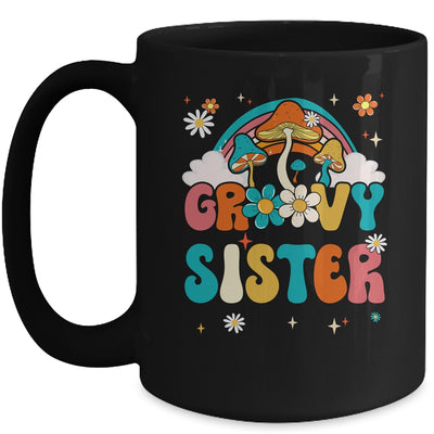 Groovy Sister Birthday Party Theme Decorations Rainbow Mug | teecentury