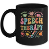 Groovy Speech Therapy Language Pathologist SLP Heart Love Mug | teecentury