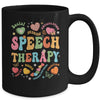 Groovy Speech Therapy Language Pathologist SLP Heart Love Mug | teecentury
