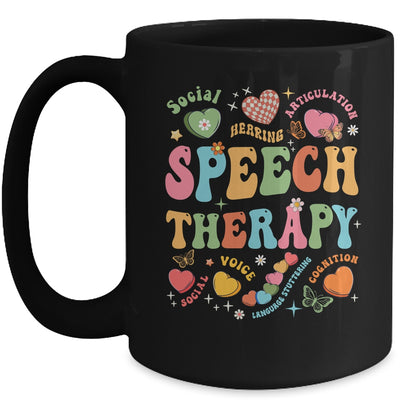 Groovy Speech Therapy Language Pathologist SLP Heart Love Mug | teecentury