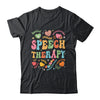 Groovy Speech Therapy Language Pathologist SLP Heart Love Shirt & Tank Top | teecentury