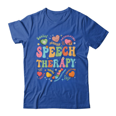 Groovy Speech Therapy Language Pathologist SLP Heart Love Shirt & Tank Top | teecentury