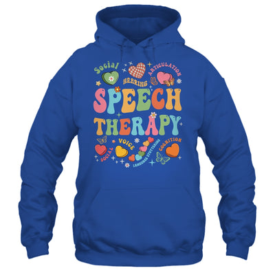 Groovy Speech Therapy Language Pathologist SLP Heart Love Shirt & Tank Top | teecentury