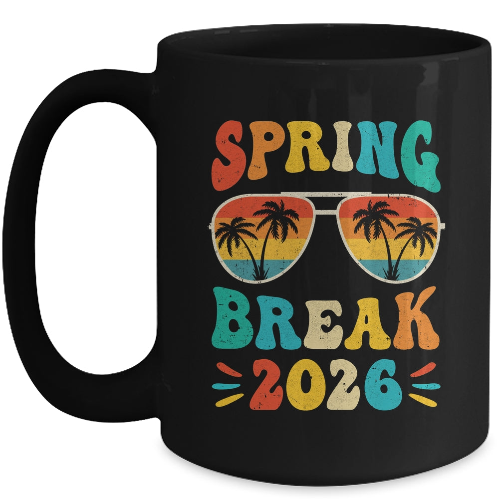 Groovy Spring Break 2026 School Family Beach Vacations Mug | teecentury