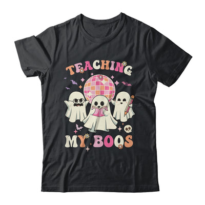 Groovy Teaching My Boos Crew Funny Ghost Halloween Teacher Shirt & Hoodie | teecentury