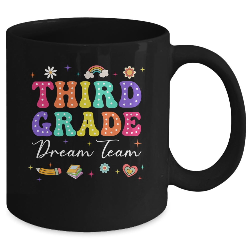 Groovy Third Grade Dream Team Back To School Teacher Mug | teecentury