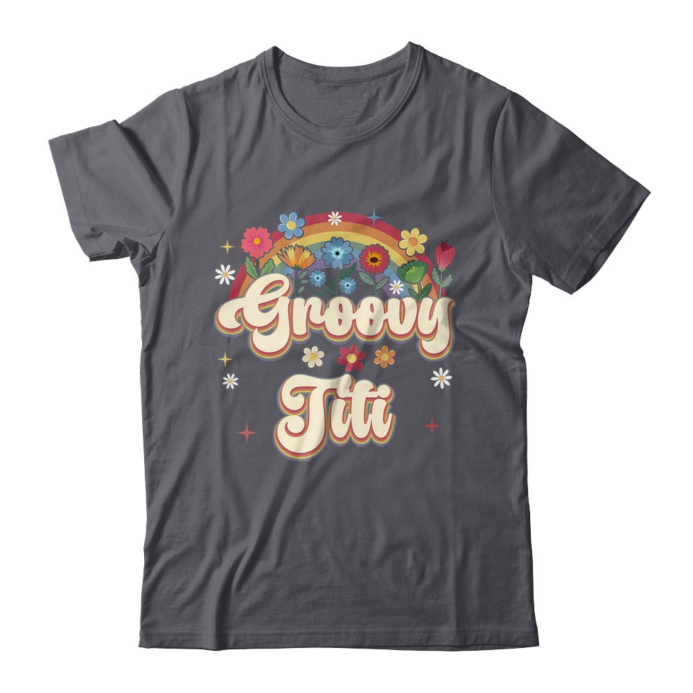 Groovy Titi Retro Hippie Peace Sign Floral Mothers Day Shirt & Tank Top | teecentury