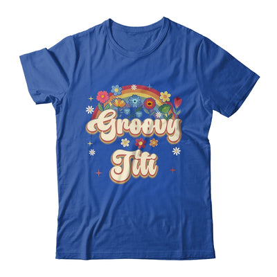 Groovy Titi Retro Hippie Peace Sign Floral Mothers Day Shirt & Tank Top | teecentury