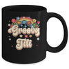 Groovy Titi Retro Hippie Peace Sign Floral Mothers Day Mug | teecentury