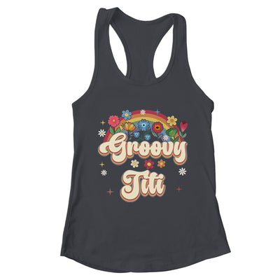 Groovy Titi Retro Hippie Peace Sign Floral Mothers Day Shirt & Tank Top | teecentury