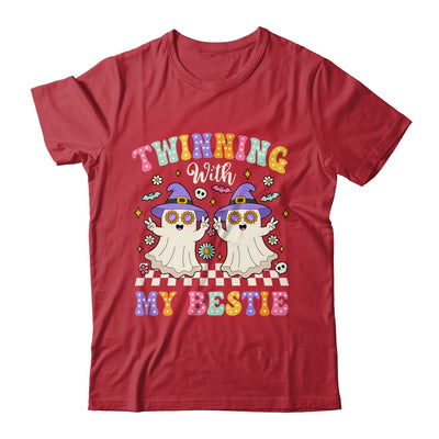 Groovy Twins Ghost Twinning With My Bestie Halloween Funny Shirt & Hoodie | teecentury