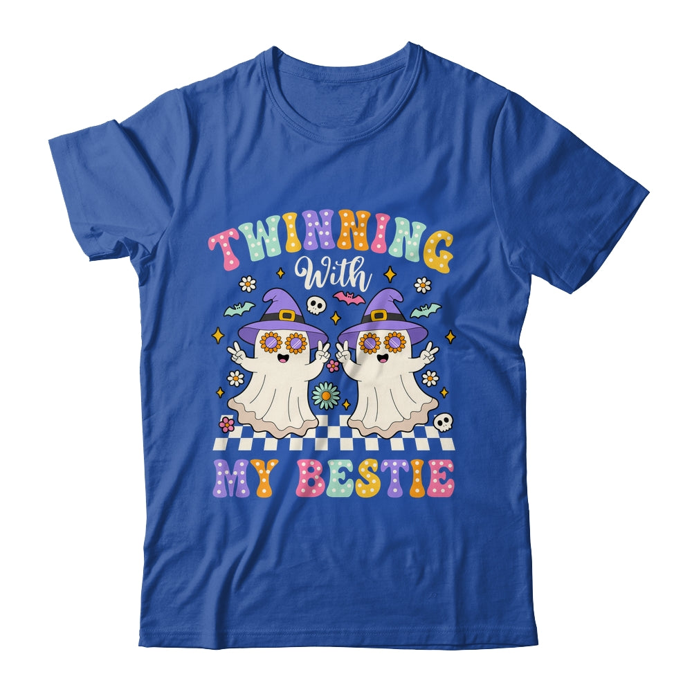 Groovy Twins Ghost Twinning With My Bestie Halloween Funny Shirt & Hoodie | teecentury