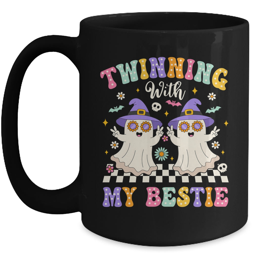 Groovy Twins Ghost Twinning With My Bestie Halloween Funny Mug | teecentury
