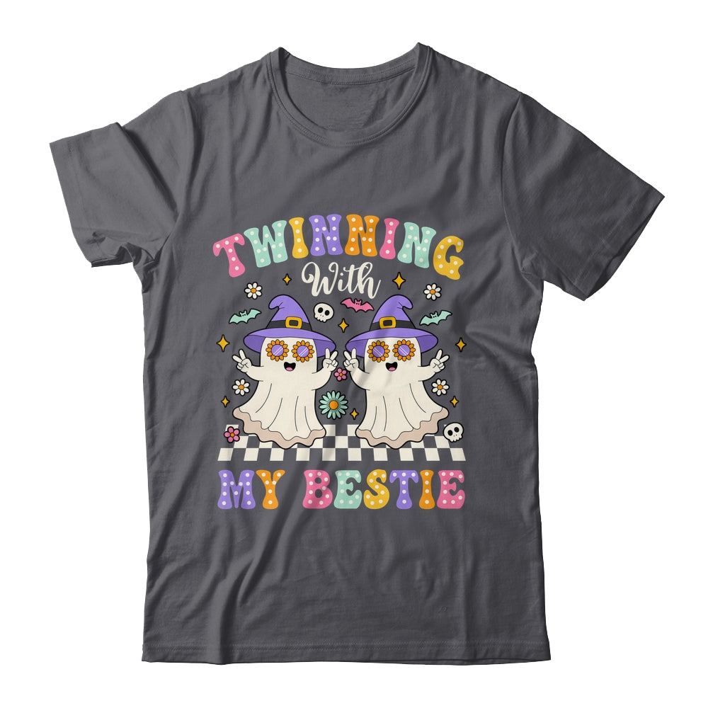 Groovy Twins Ghost Twinning With My Bestie Halloween Funny Shirt & Hoodie | teecentury