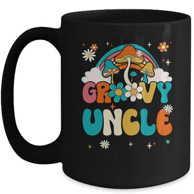 Groovy Uncle Birthday Party Theme Decorations Rainbow Family Mug | teecentury
