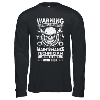 Grumpy Sarcastic Unpredictable Maintenance Technician Funny Shirt & Hoodie | teecentury
