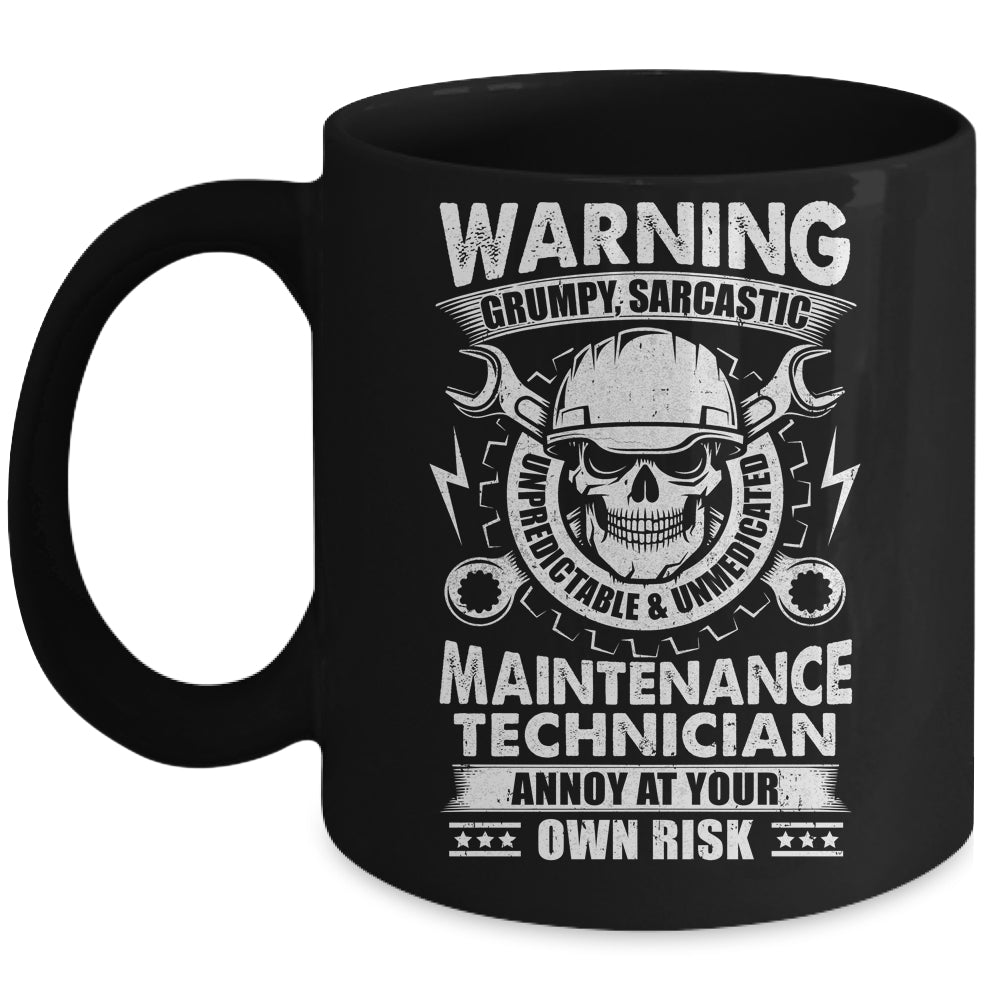 Grumpy Sarcastic Unpredictable Maintenance Technician Funny Shirt ...