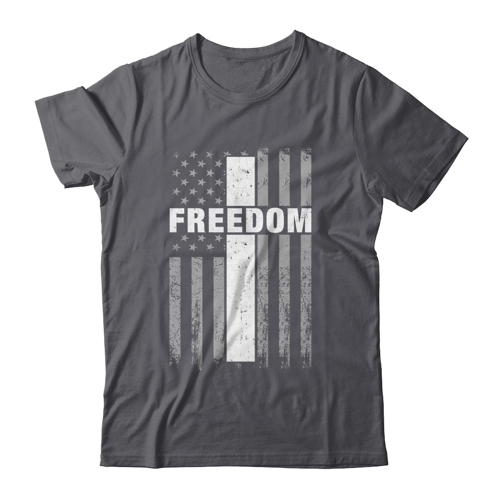 Grunge American Flag And Cross Faith Family Freedom Shirt & Hoodie | teecentury