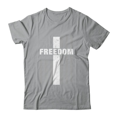 Grunge American Flag And Cross Faith Family Freedom Shirt & Hoodie | teecentury