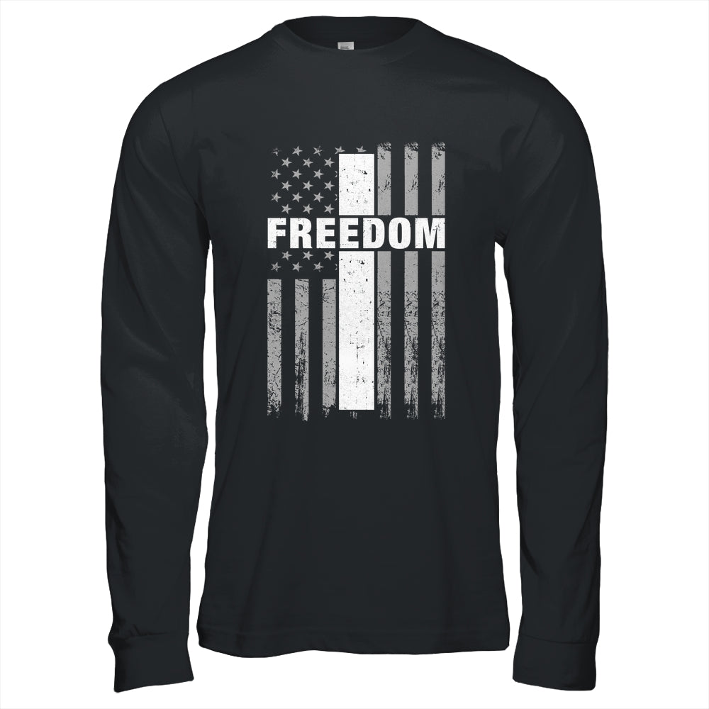 Grunge American Flag And Cross Faith Family Freedom Shirt & Hoodie | teecentury