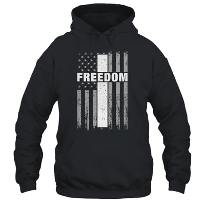 Grunge American Flag And Cross Faith Family Freedom Shirt & Hoodie | teecentury