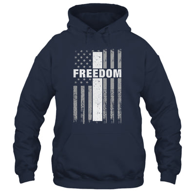 Grunge American Flag And Cross Faith Family Freedom Shirt & Hoodie | teecentury