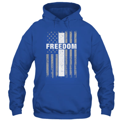 Grunge American Flag And Cross Faith Family Freedom Shirt & Hoodie | teecentury