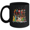 Guitar Santa Hat Elf Christmas Tree Musician Christmas Ugly Mug | teecentury